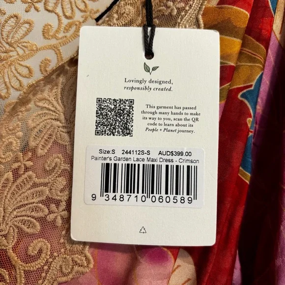 NWT Spell Painter's Garden Lace Maxi Dress
Crimson, small - Picture 7 of 16